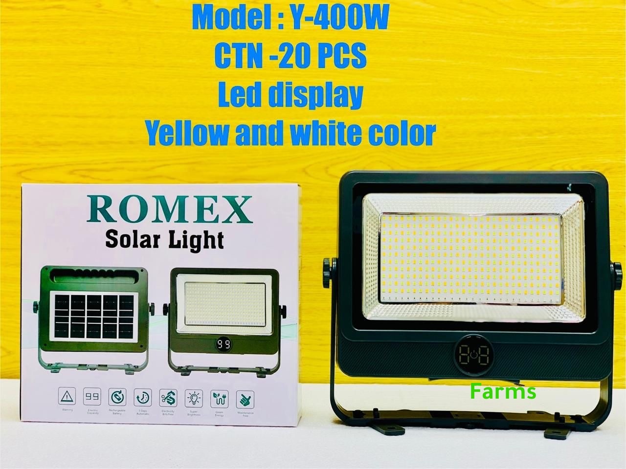 كشاف طاقة شمسية متنقل 400 واط