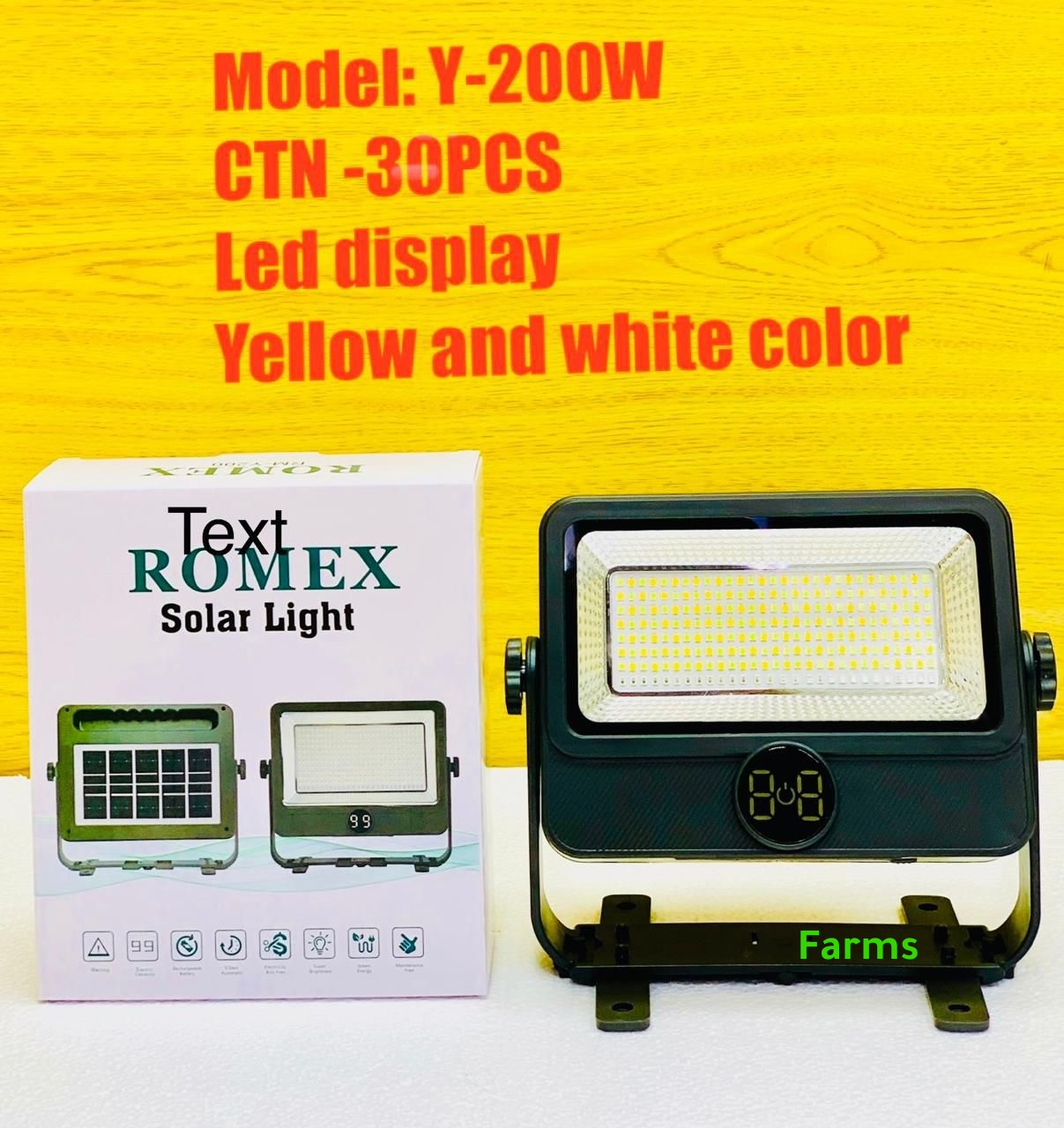 كشاف طاقة شمسية متنقل 200 واط