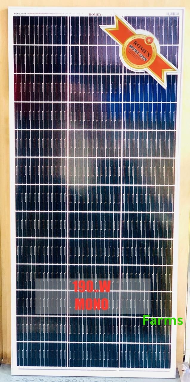 الواح طاقة شمسيه 190واط مونو جديده