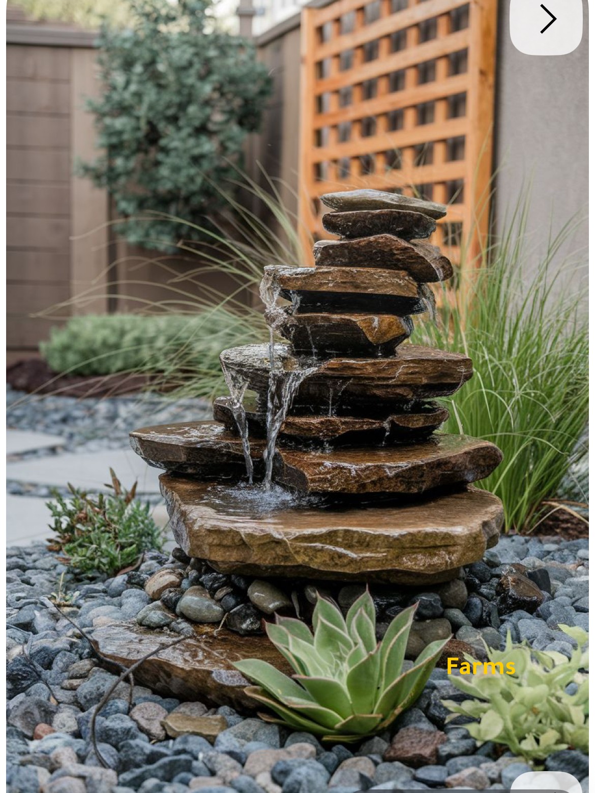 تنسيق حدائق وشلالات