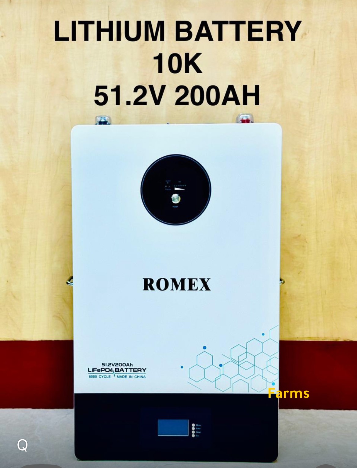 للبيع بطاريه ليثيوم 200 امبير 10k